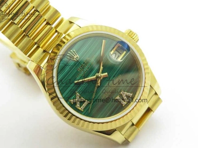 Bracelet Dial EWF 31mm ETA2688 Best Green YG Daydate Edition Malachite YG President on 278288 0430